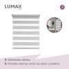 Cortina Roller Zebra Simple Lumax 1.4 X 2.1m Gran Calidad Gris