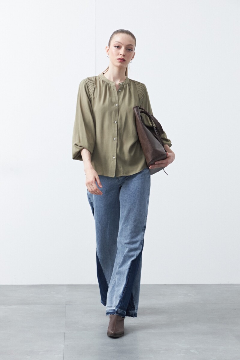 CAMISA ONA Verde Grisáceo