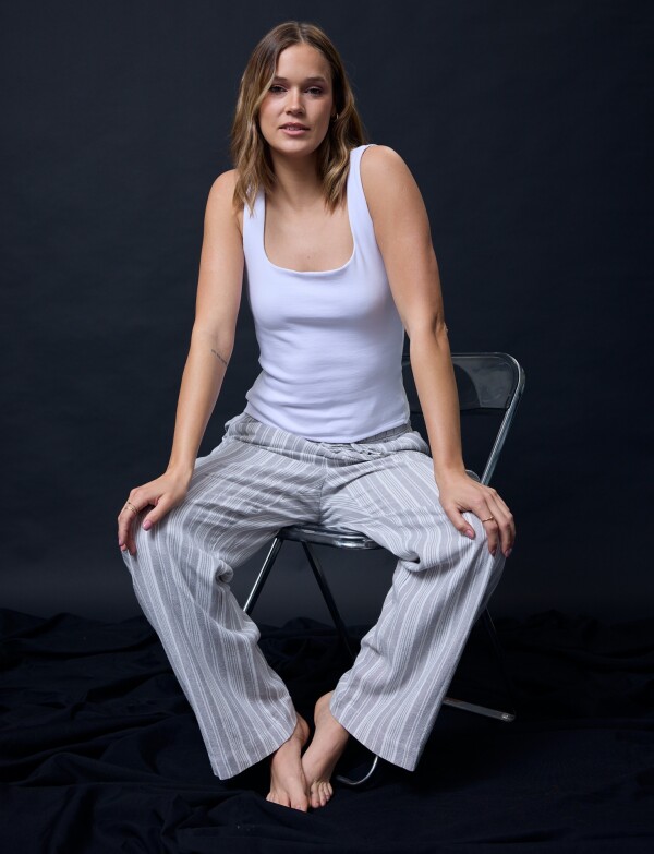 Pantalon Cargo Lino GRIS/MULTI