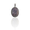 Dije Colgante Oval-Plata 925-Raíz de Zafiro-CP4541 conpiedra