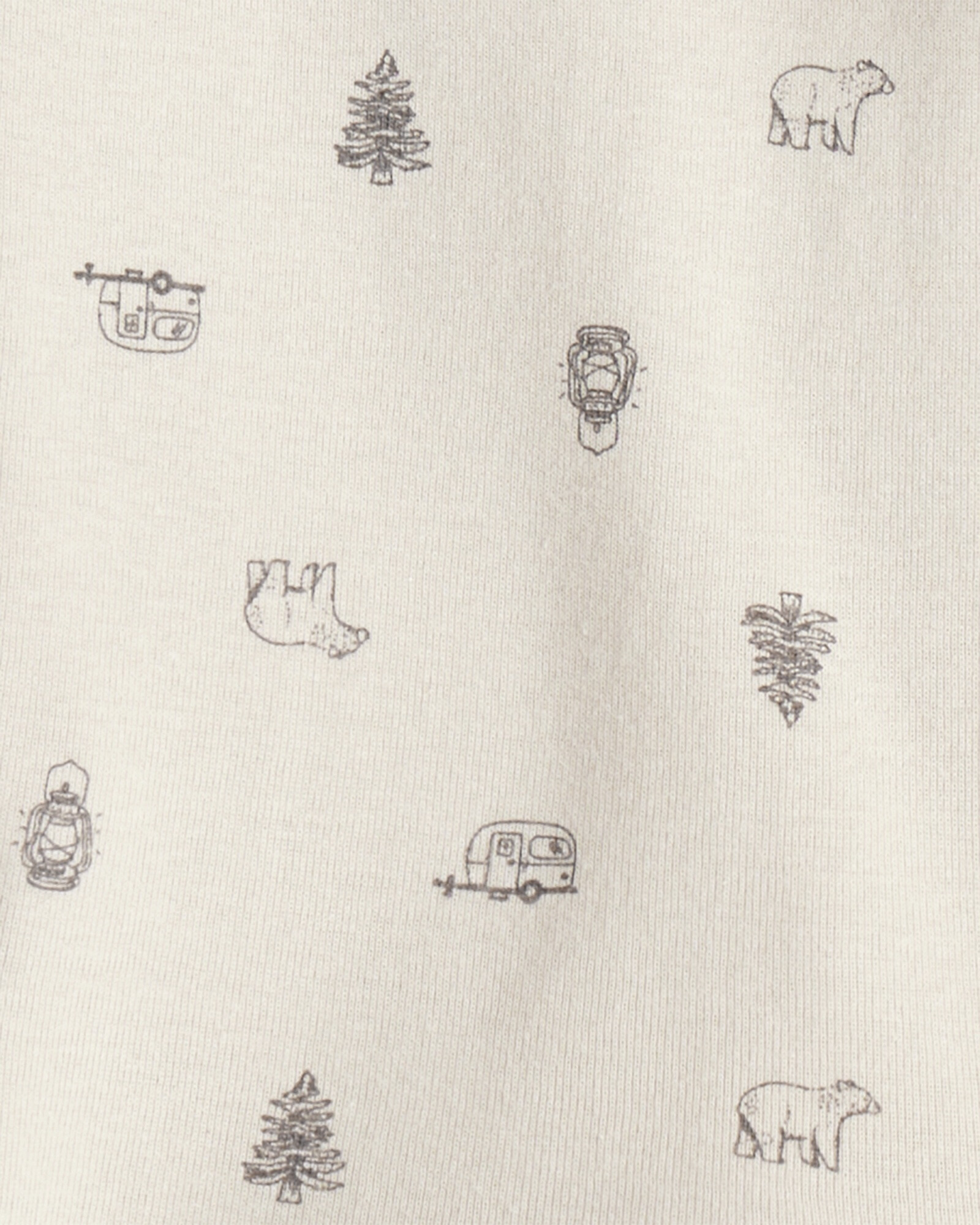 Set tres piezas, chaleco de sherpa, pantalón y body, diseño oso Sin color