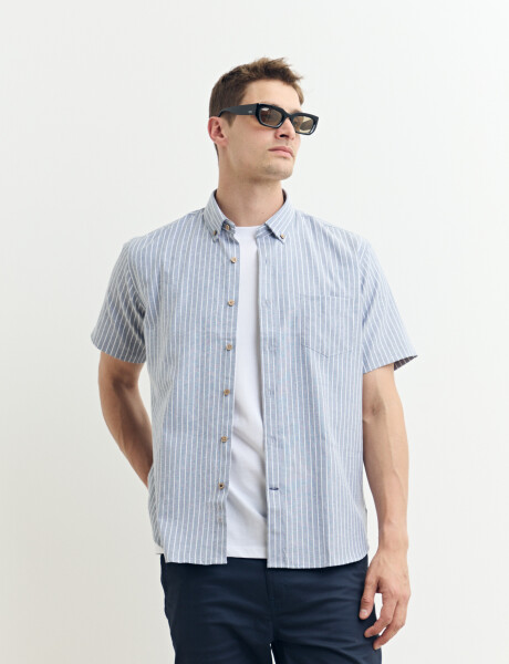 012676 CAMISA HARRY Azul Osc/bla