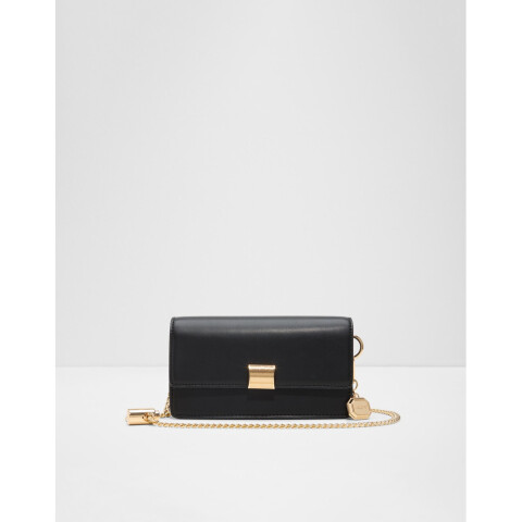 AREANNA GOLD SYNTHETIC BLACK LEATHER