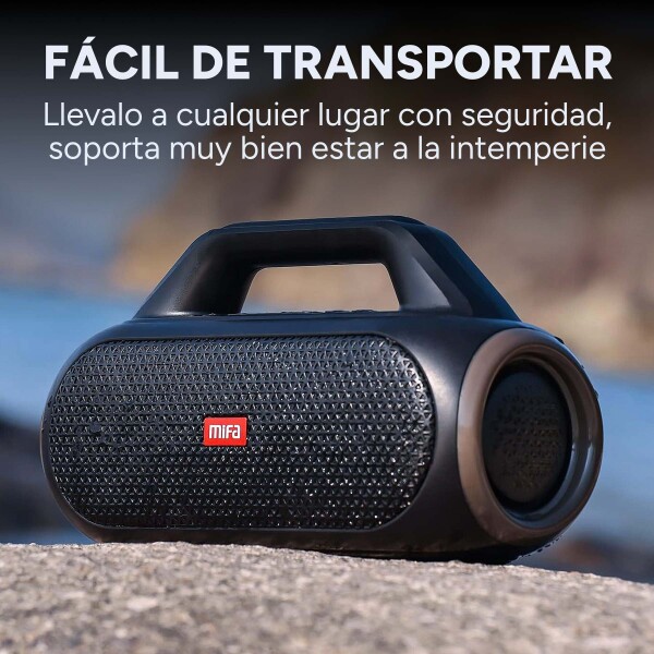 Parlante Bluetooth Portátil Mifa Inalámbrico IP67 60W Wildbx Color Negro