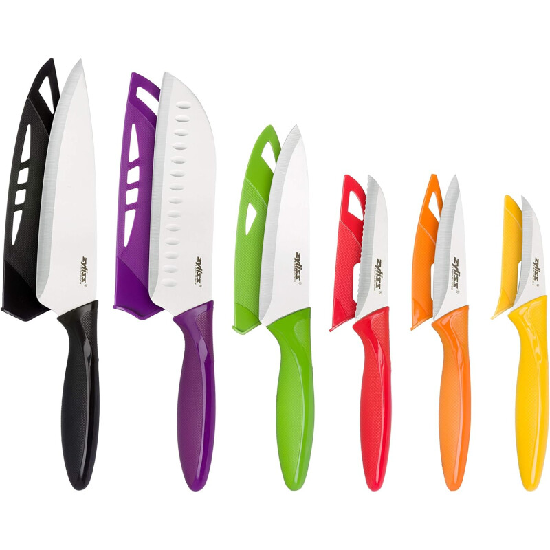Cuchillas de Acero Inox con Protector Set 6 Unidades Cuchillas de Acero Inox con Protector Set 6 Unidades