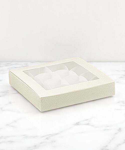Caja plegable practica c/ventana 24x16x3 - 15221 - PELLE BIANCO Caja plegable practica c/ventana 24x16x3 - 15221 - PELLE BIANCO
