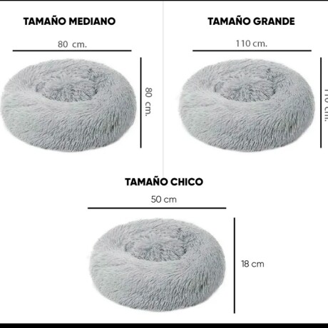 Cama Puff Super Suave para Mascotas 50 cm Gris GRIS