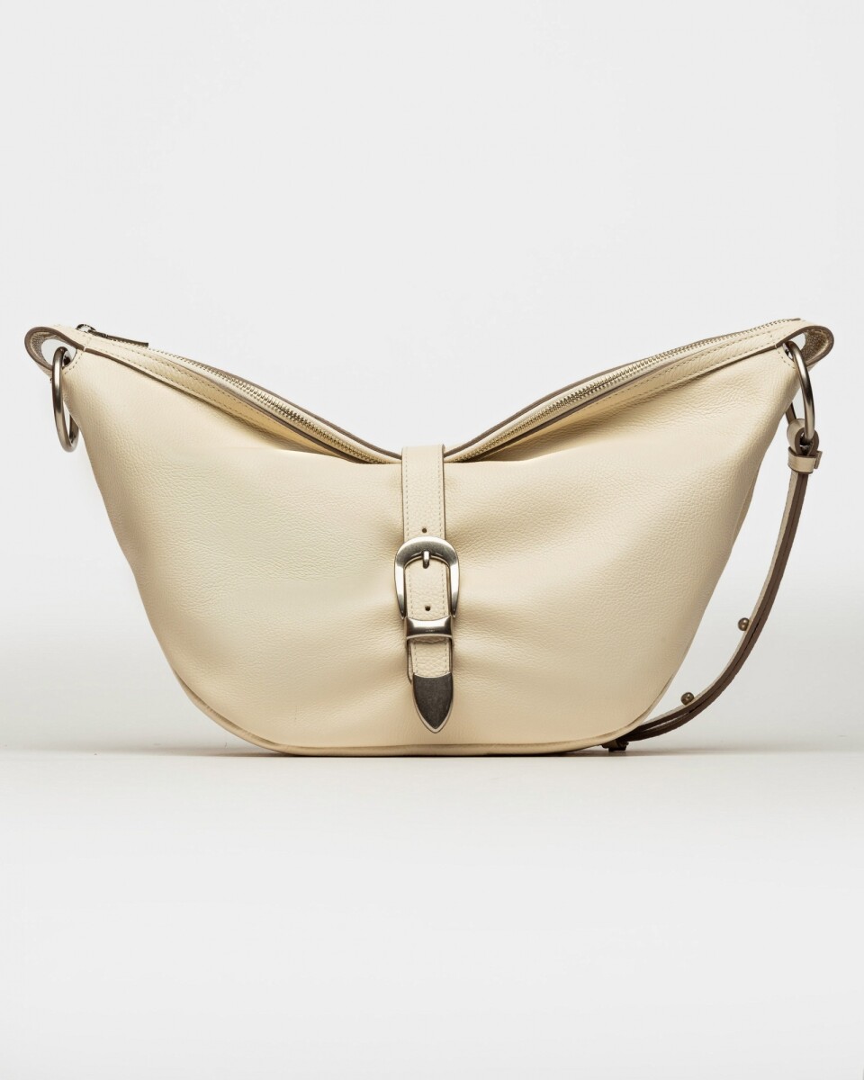 Bolso Bambu En Cuero Graneado - Cotton 