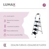 Escalera Tijera 4 Escalones De metal/plastico Negro/Blanco