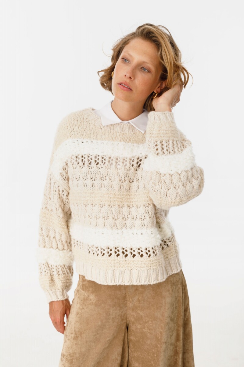 Sweater Hungria Beige/Crudo