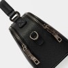 Bandolera Jazmin En Efecto Cuero Zaffiano Negro