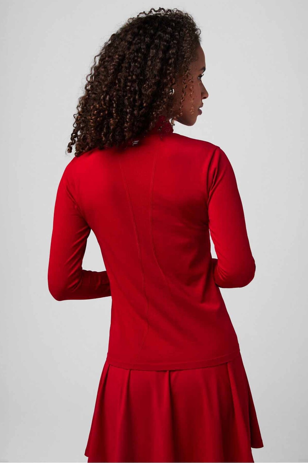 Polo Manga Larga Feather Tech+ Half-Zip Top Mujer Holly Berry