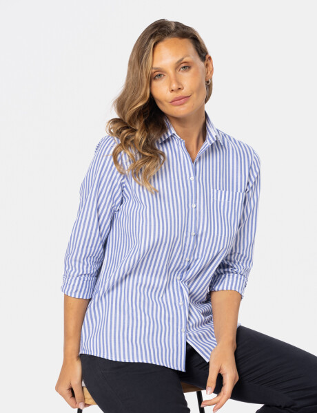 CAMISA HOLGADA RAYADA Piedra