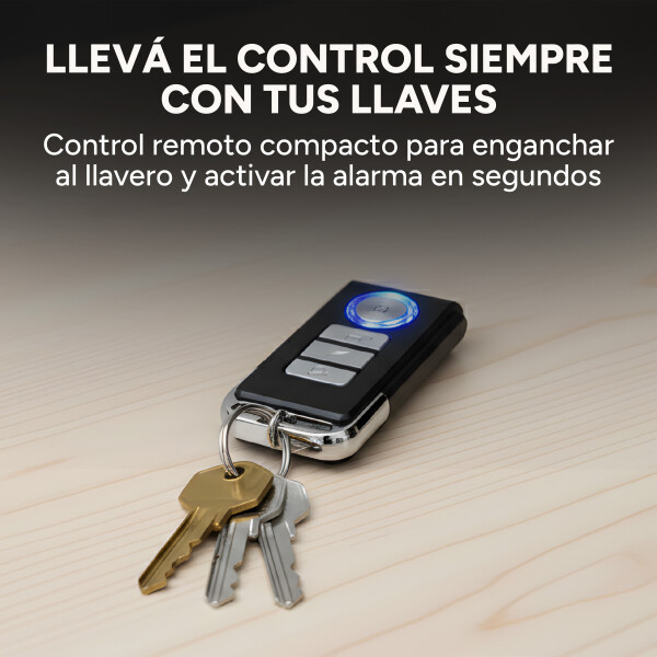 Alarma Antirrobo Bicicleta Moto Monopatin Sensor Movimiento Color Negro