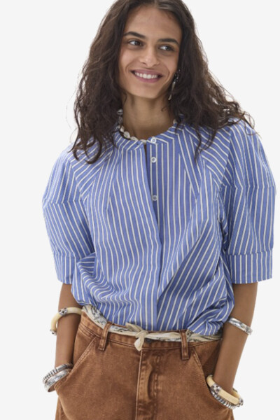 CAMBRIA POPLIN SHIRT Celeste