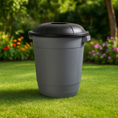 TACHO PAPELERA RESIDUOS 95 LITROS NEGRO
