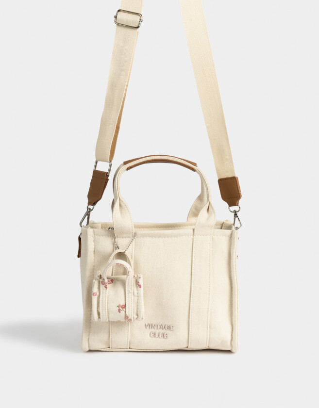 City Cartera City Canvas - Blanco Crudo