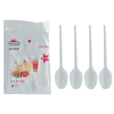 Pack de 50 cucharas descartables de plastico Pack de 50 cucharas descartables de plastico