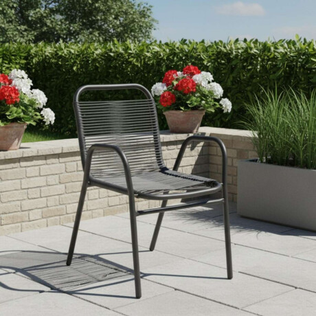 Silla de Jardi­n Simil Rattan Negro