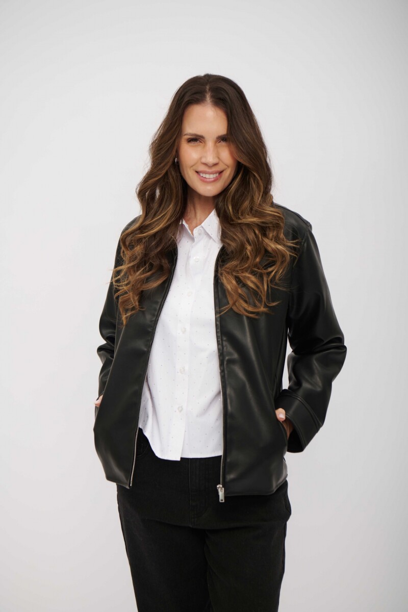 CAMPERA CUERINA NIRIA NEGRO