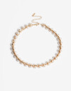Collares Cortos Perla Collar Corto Perla Sintética - Dorado