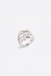 Anillo triple vuelta wavy ajustable plateado