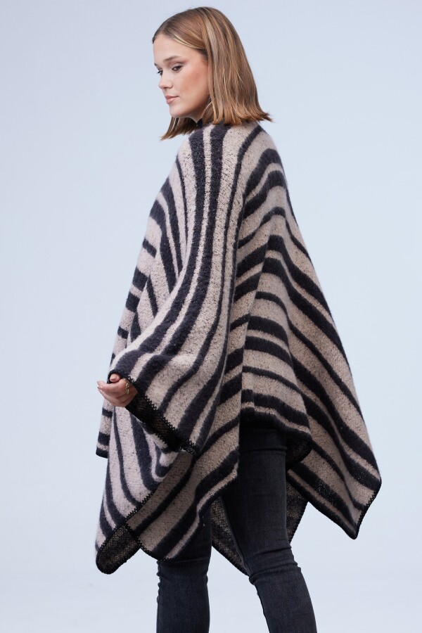 Kimono Lineas NEGRO/BEIGE