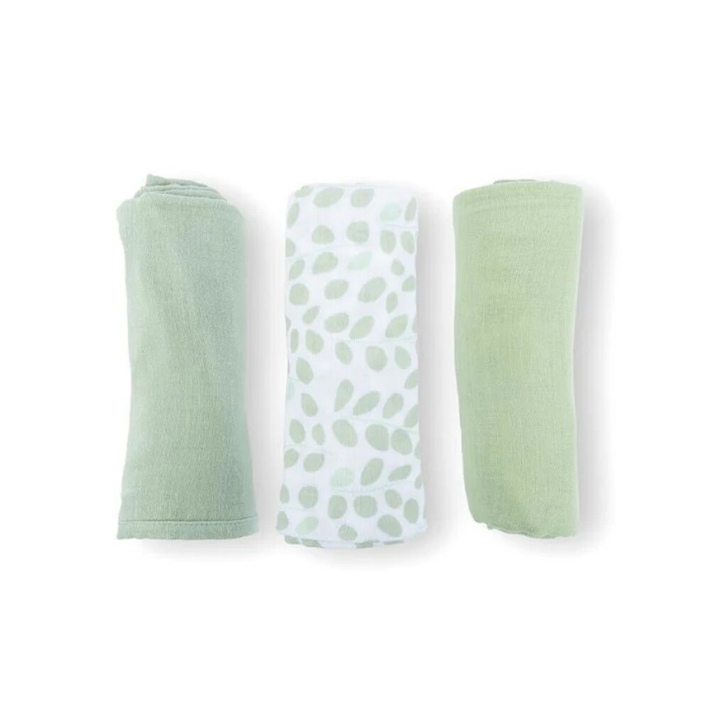 Pack x3 Sabanitas Muselina DOOMOO verde