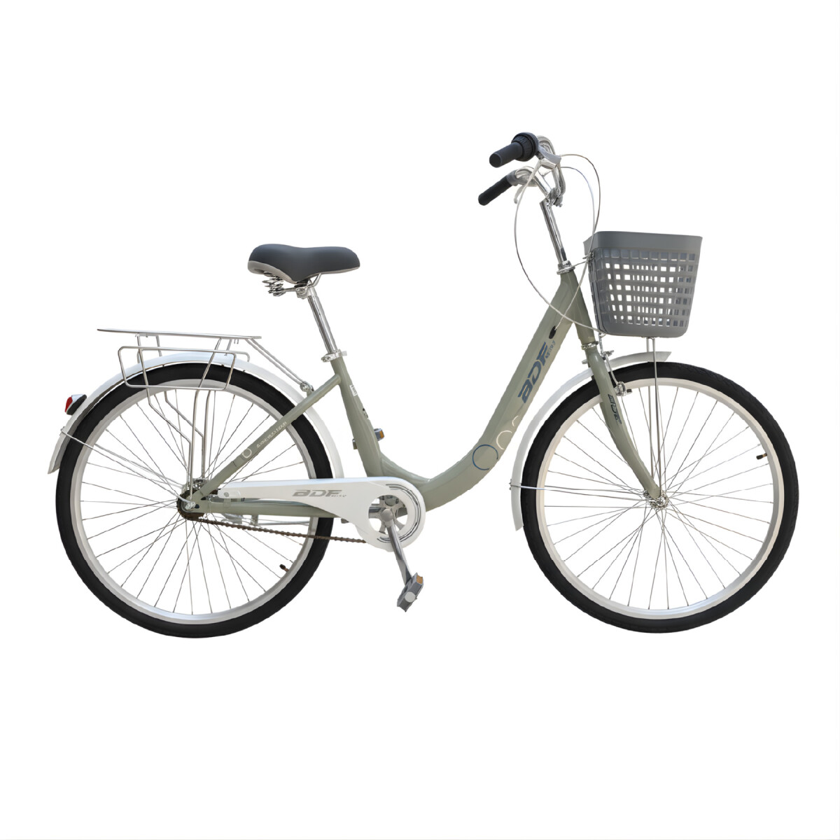 Bicicleta BDF Paseo Urbana Rodado 26 " Canasto Freno V-Brake - Gris 1 