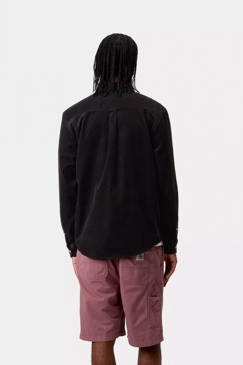 L/S Madison Fine Cord Shirt Negro