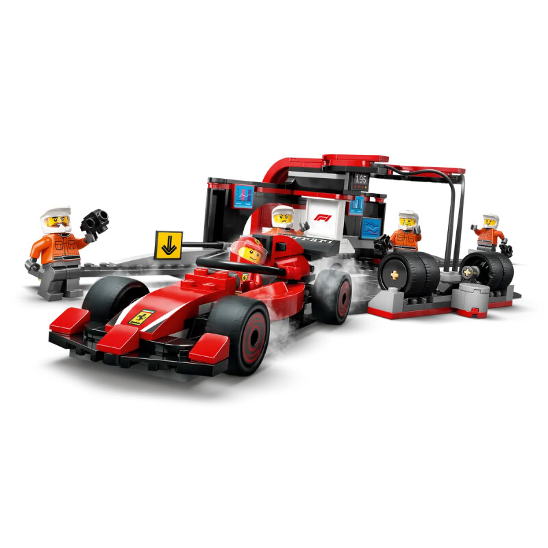 Formula 1 Lego Box Equipo de Mecánicos con Coche Ferrari Formula 1 Lego Box Equipo de Mecánicos con Coche Ferrari