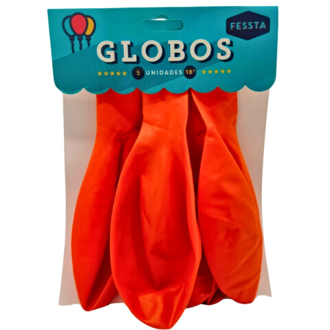 Globos X5 Tamaño R18 Naranja Liso