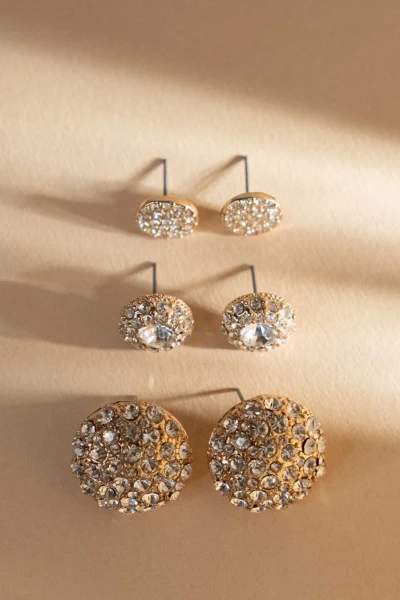 Set caravanas strass Dorado