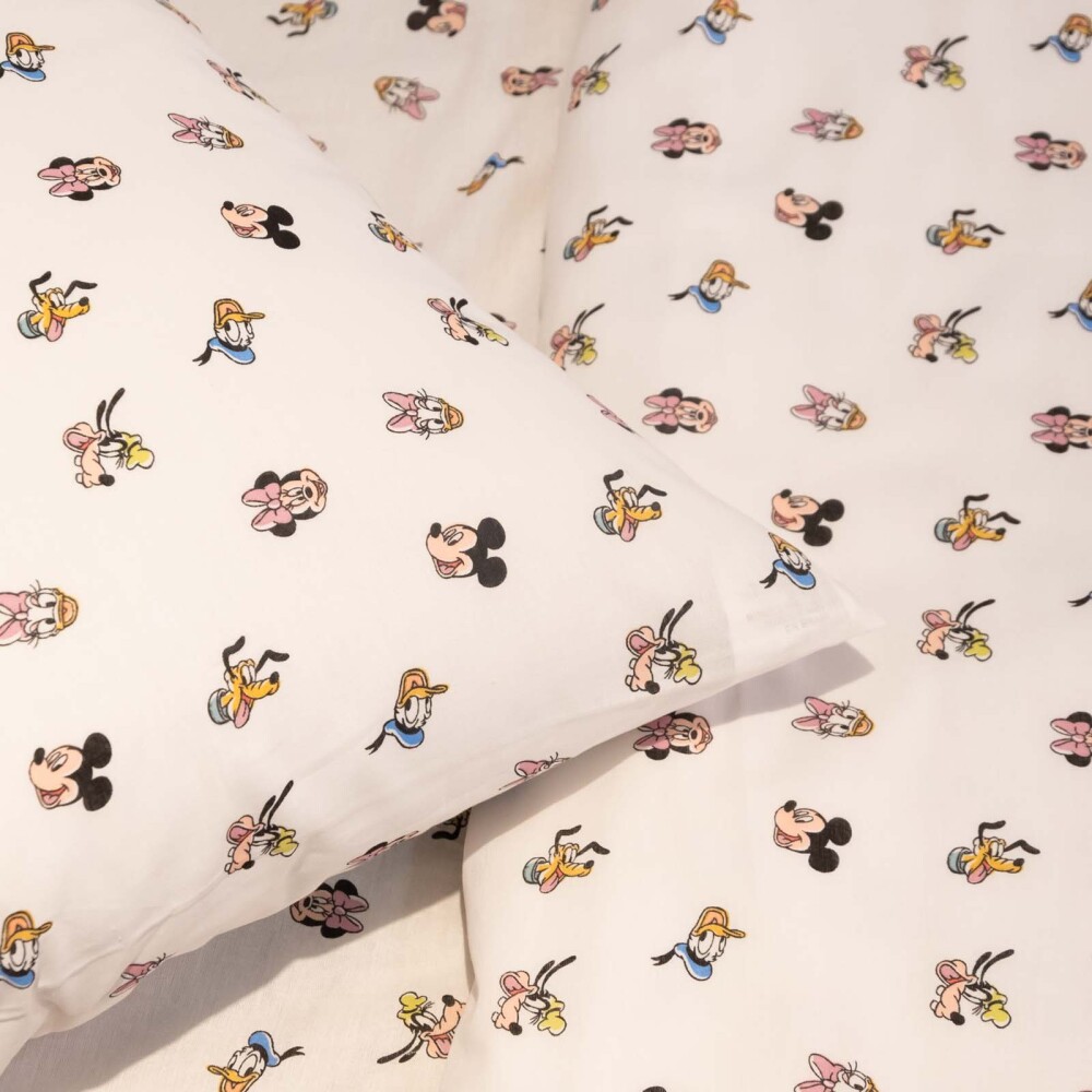 JGO SÁBANAS 1 PLAZA ALGODON BLANCO MICKEY&FRIENDS BLANCO ESTAMPADO