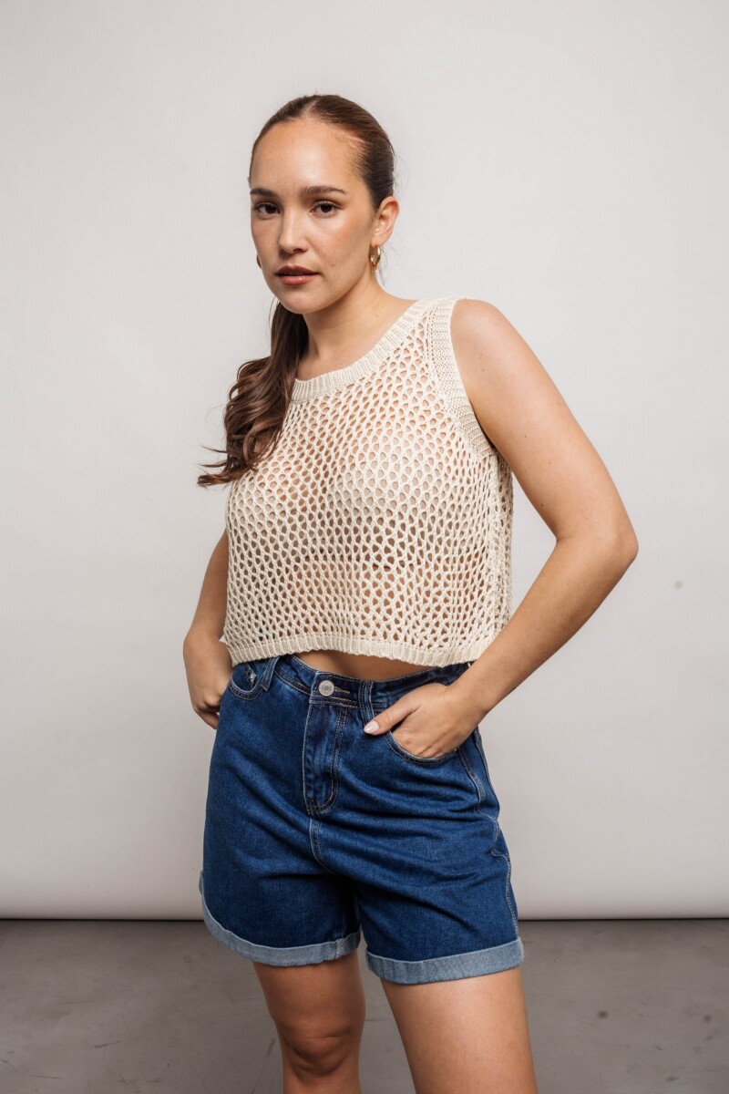 Blusa Violeta Beige