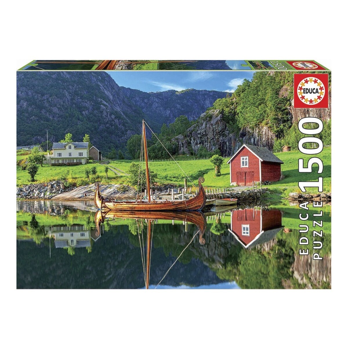 Puzzle Rompecabeza Barco Vikingo Paisaje Educa 1500 Piezas 