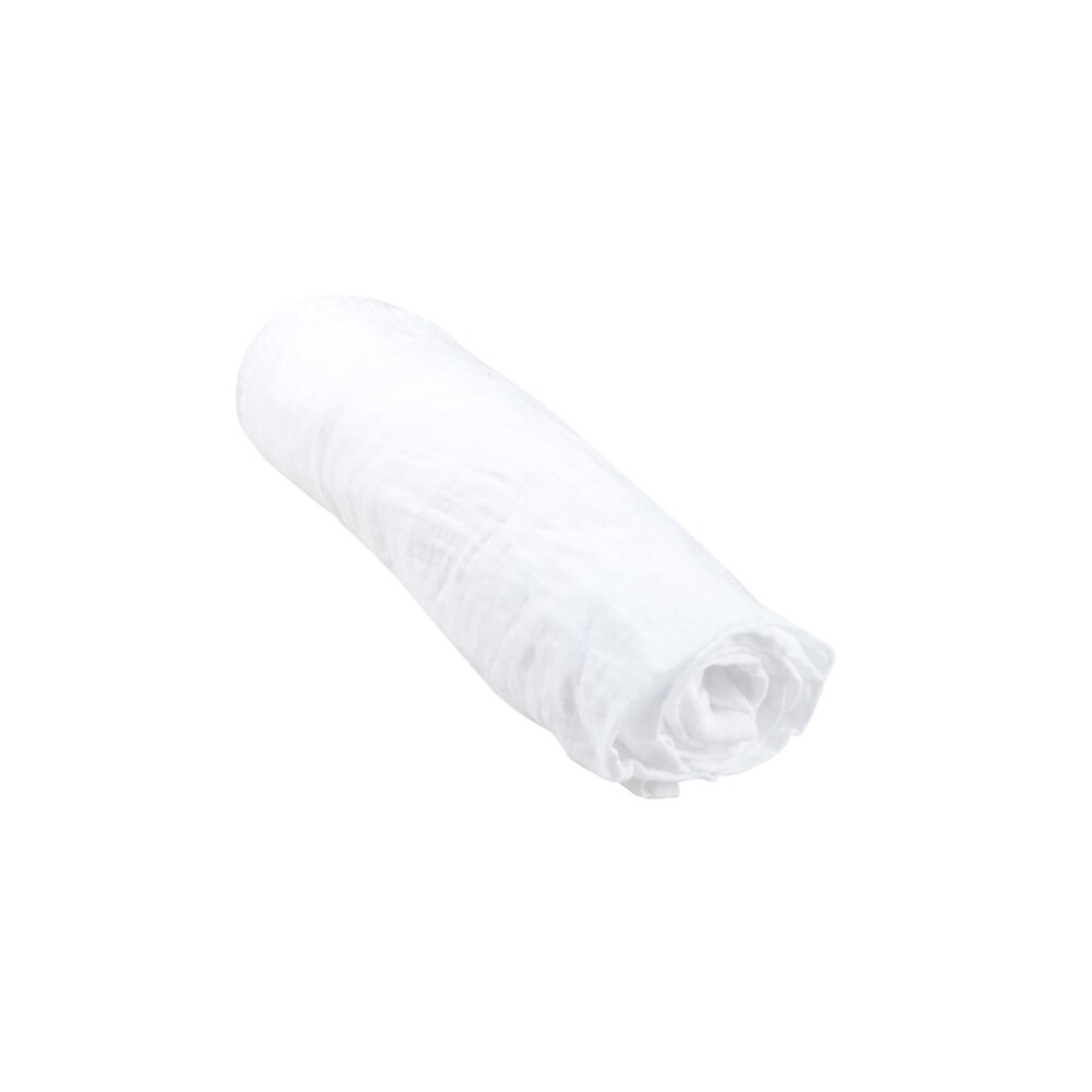 SÁBANA BAJERA CUNA ALGODON BLANCO COTTON GAUZE