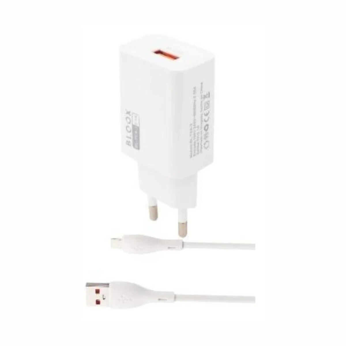 Cargador De Pared BLOOX L3 Con Cable USB A Lightning 