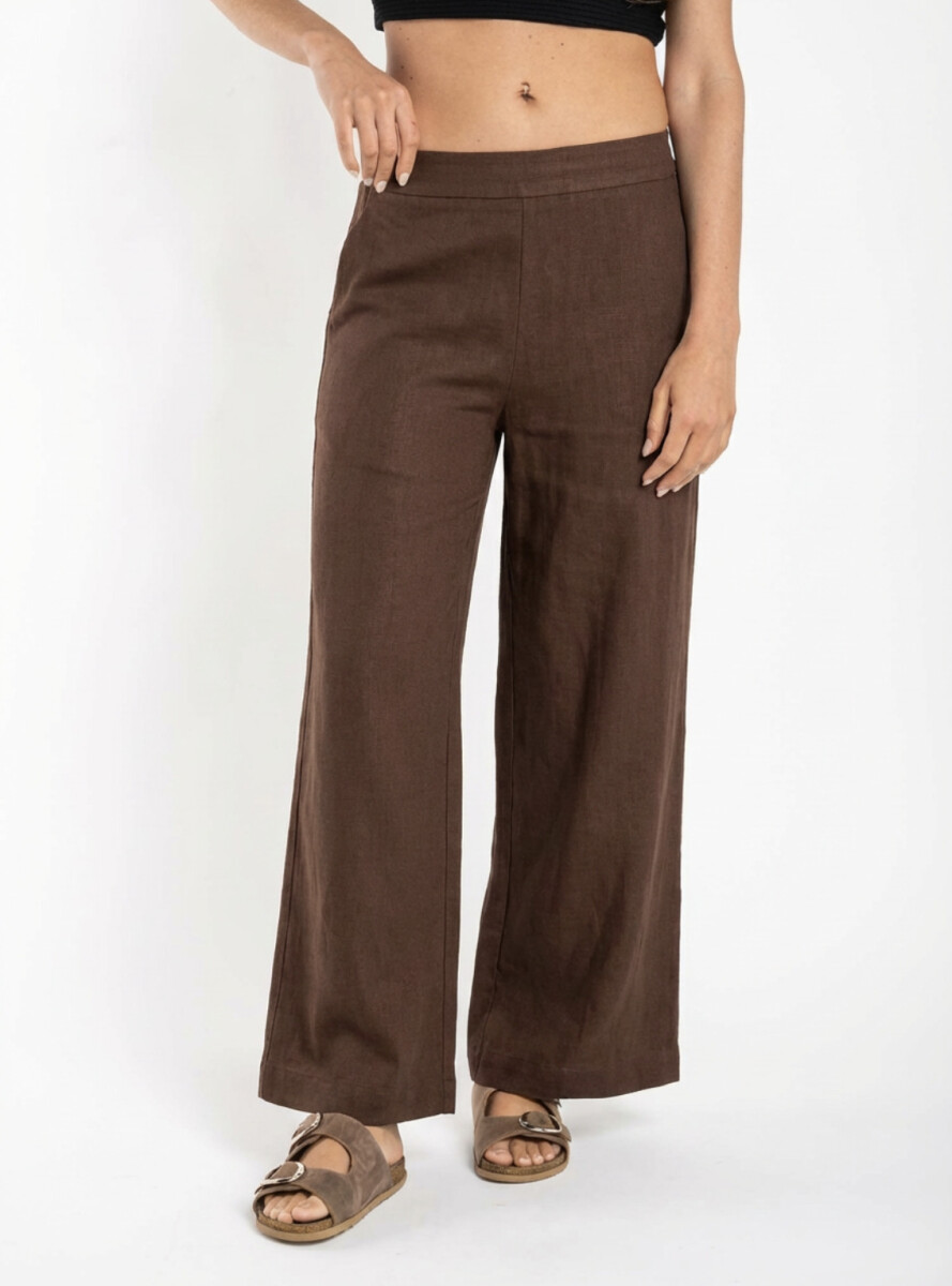 Pantalón Lino - Cafe 