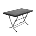 Mesa plegable de exterior Negro