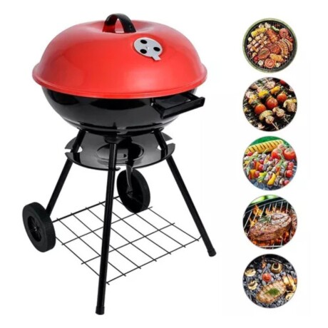 Parrilla Barbacoa Circular Ruedas Carbón 001