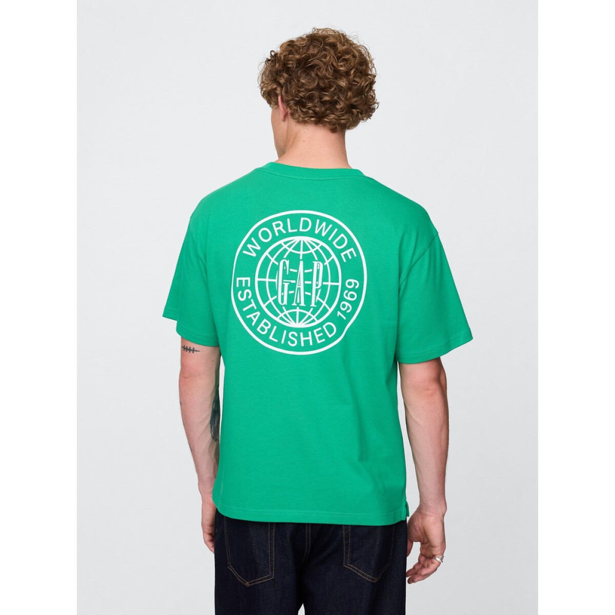 JPN SS WORLDWIDE LOGO T - GALLANT GREEN 