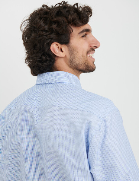 012546 CAMISA HARRINGTON LABEL Blanco/azul