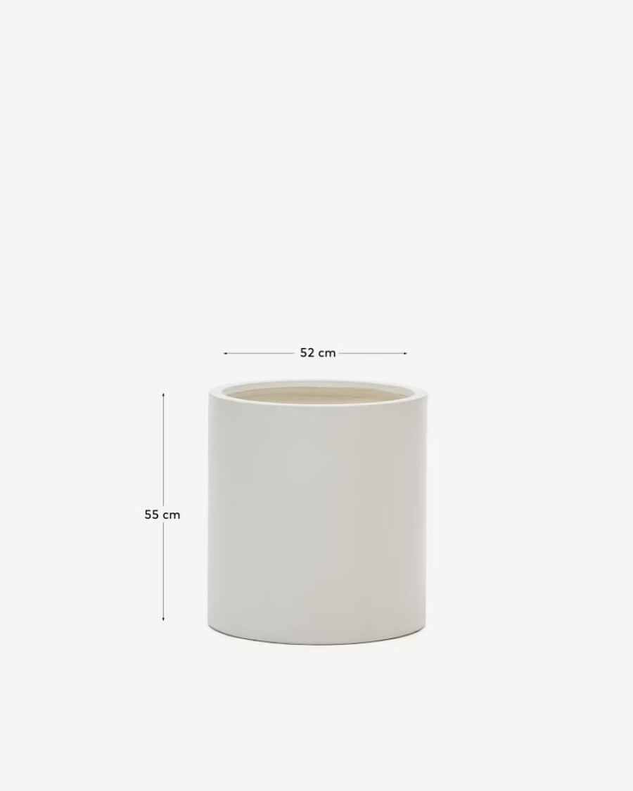 Macetero Aiguablava de cemento blanco Ø 52 cm