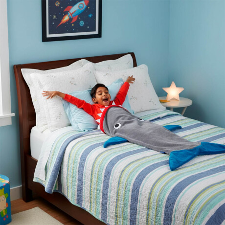 Sobre De Dormir Manta Polar Happy Niños Tiburón