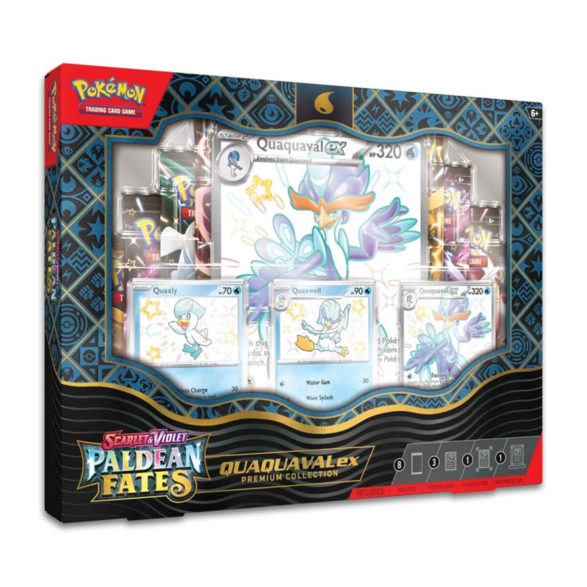 Pokémon TCG: Paldean Fates Quaquaval EX Premium Collection [Inglés] 