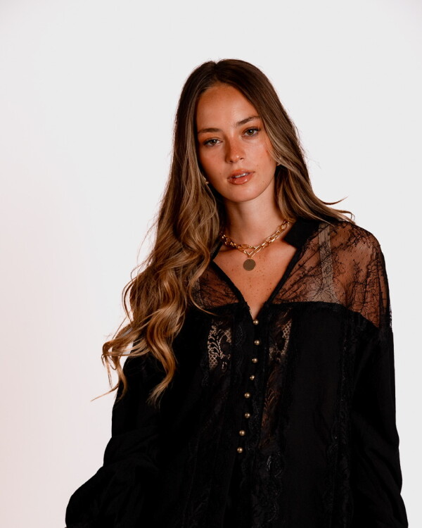 Camisa Viena negro