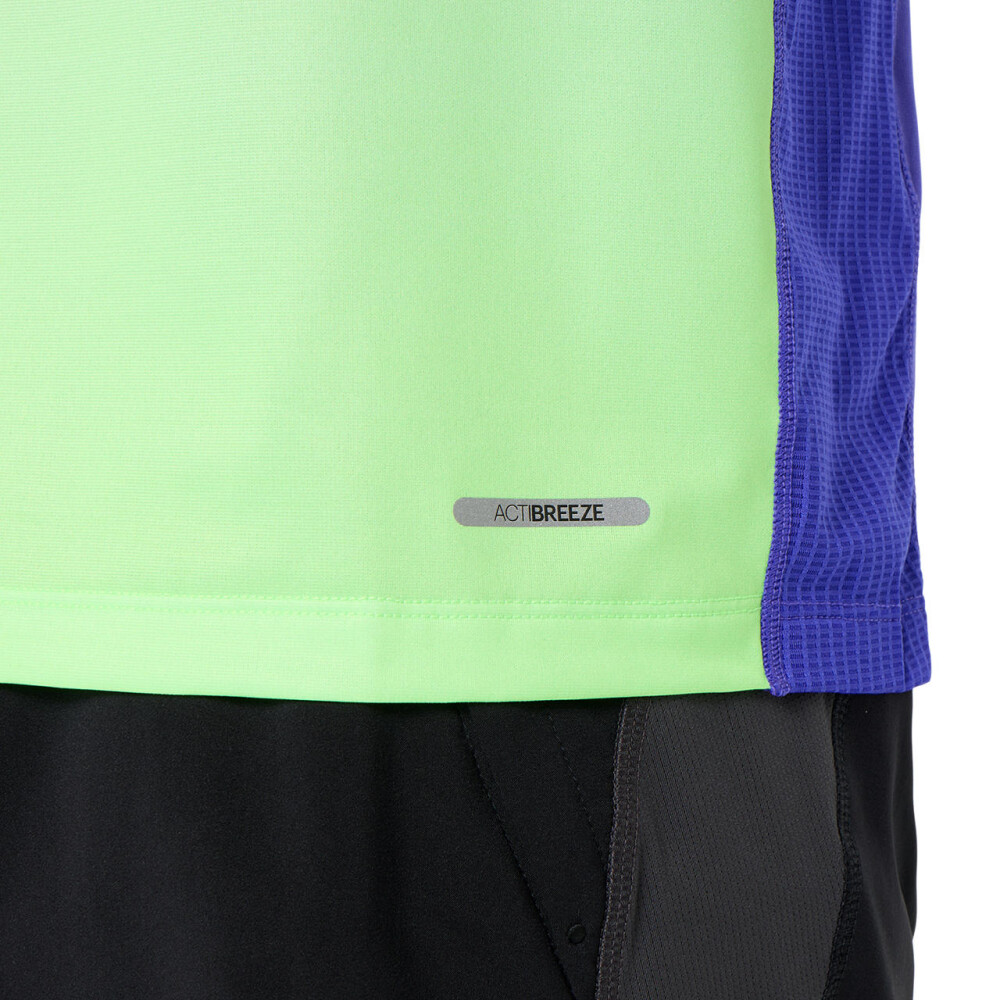 Polo Running Road Fade SS Top Hombre Cobalt Burst/illuminate Green
