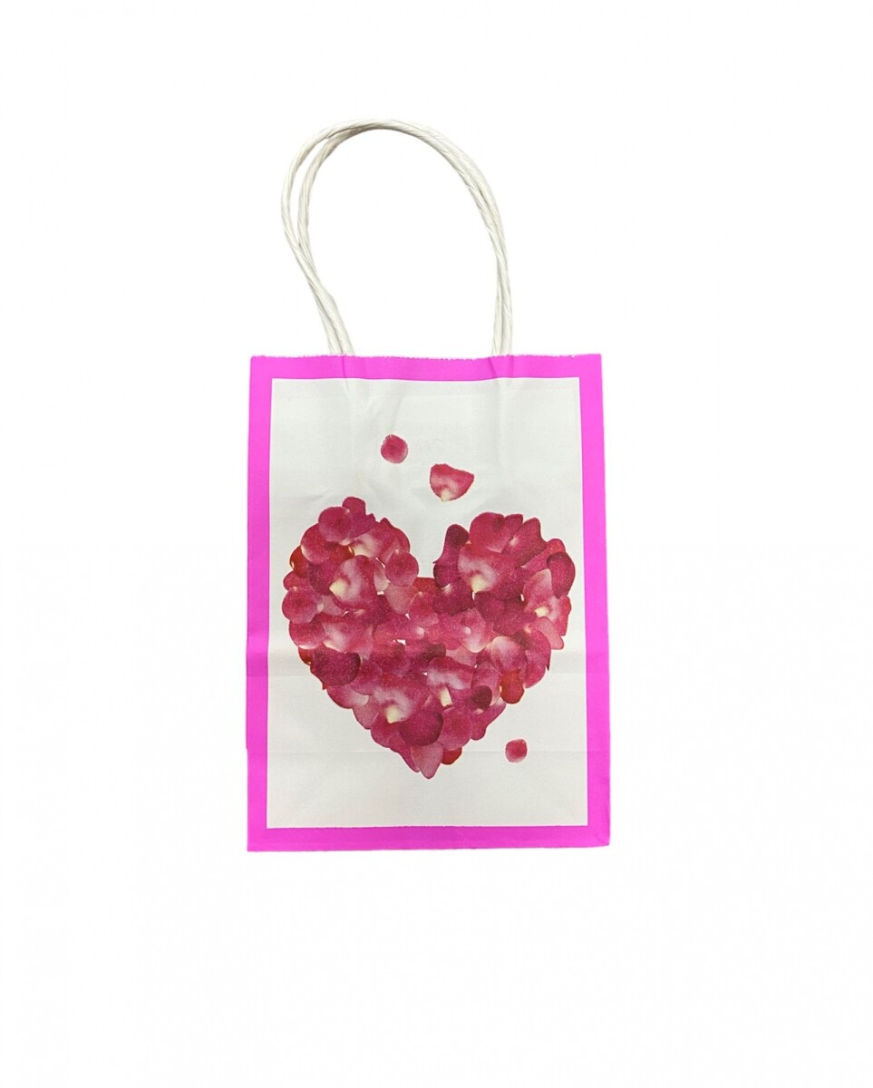 Bolsa con Asa N°1 Pack x12 - Corazón Fucsia 