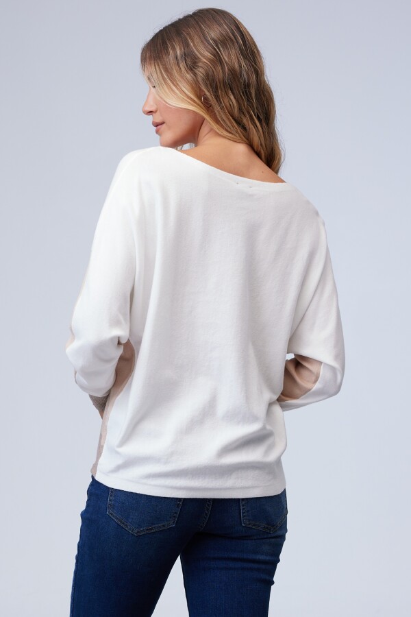 Buzo Dolman Colorblock MULTI/BEIGE